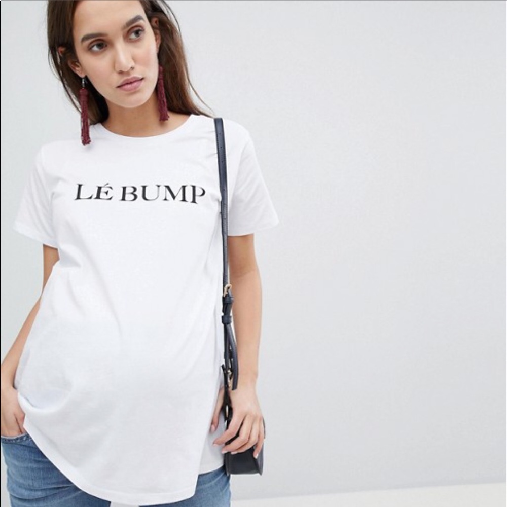 Asos “Lé Bump” maternity t shirt